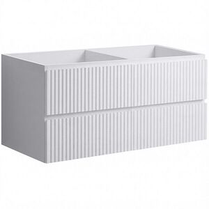 CERANO Koupelnová skříňka pod umyvadlo Carole bílá matná rýhovaná 119x48x45 CER-674935 obraz