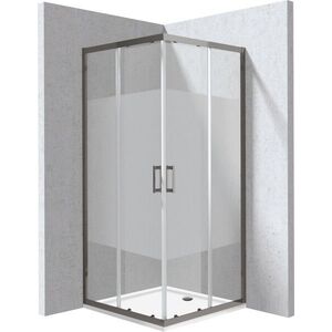 DEANTE Funkia Evo čtvercový kout s vaničkou, 80x80 cm – vzor pruh KYCPDE88P obraz