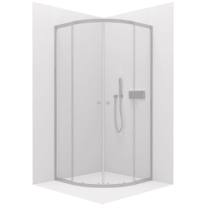 CERANO Sprchový kout Orso L/P 6 mm čtvrtkruh R550 chrom, transparentní sklo 90x90x195 posuvný CER-476855 obraz