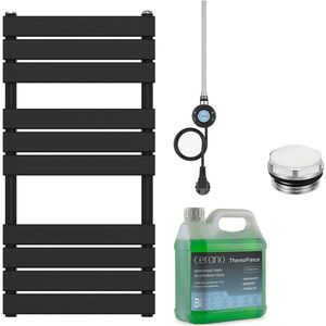 CERANO Koupelnový elektrický radiátorový set Claude WIFI 300W černá matná 1000x500 mm CER-082197 obraz