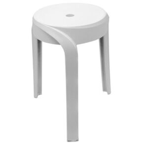 RIDDER STAN koupelnová stolička, průměr 30cm, bílá A176101 obraz