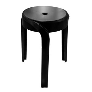 RIDDER STAN koupelnová stolička, průměr 30cm, černá A176110 obraz