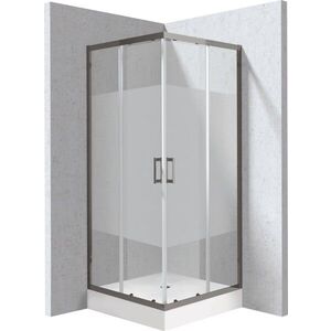 DEANTE Funkia Evo čtvercový kout s vaničkou, 90x90 cm – vzor pruh KYCZDE99P obraz