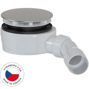 CERANO Sifon sprchové vaničky Ultra Slim gravitační klapka 90mm DN40/50 krytka nerez CER-676630 obraz
