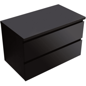 CERANO Koupelnová skříňka Carole černá matná + deska pod umyvadlo Navira Pro 36 mm 80x51, 6x46 CER-668300 obraz