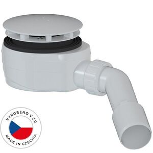 CERANO Sifon sprchové vaničky nízký 90mm DN40/50 krytka bílá matná CER-676669 obraz