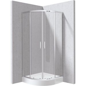 DEANTE Funkia Evo čtvrtkruhový kout s vaničkou, 90x90 cm KYPZ0099P obraz