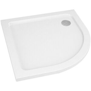 CERANO Sprchová vanička čtvrtkruhová Piato litý mramor bílá lesklá 90x90x3 CER-476984 obraz
