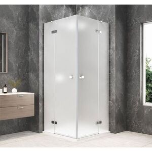 POLYSAN GLOBE CHROME čtvercový sprchový kout 900x900, rohový vstup, matné sklo GB5990MC obraz