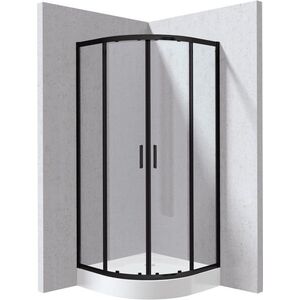 DEANTE Funkia Evo čtvrtkruhový kout s vaničkou, 80x80 cm KYPZN088P obraz