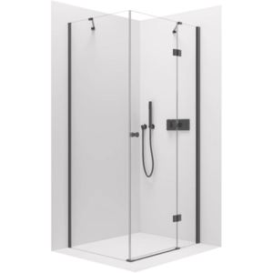 CERANO Sprchový kout Marino L/P 6 mm černá matná, transparentní sklo 110x90x190 pantový CER-422889 obraz
