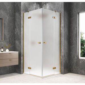 POLYSAN GLOBE GOLD MATT čtvercový sprchový kout 900x900, rohový vstup, matné sklo GB5990MG obraz