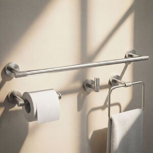 REA Sada koupelnových doplňků GRID Brush Nickel 4 díly REA-06602 obraz