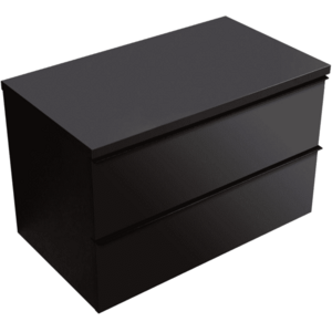 CERANO Koupelnová skříňka Velora černá matná, úchytka černá + deska pod umyvadlo Navira Pro 36 mm 80x56, 6x46, 5 CER-668573 obraz