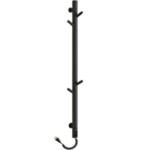 CERANO Elektrický sušák ručníků Ramus, s displejem 160W černá strukturovaná matná 1400x30 mm CER-683554 obraz