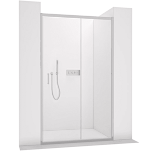 CERANO Sprchové posuvné dveře Orlano L/P 5 mm chrom, transparentní sklo 100x195 CER-8050BD74889 obraz