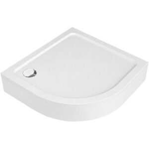 CERANO Sprchová vanička čtvrtkruhová Brio SMC/minerální kompozit strukturovaná bílá 90x90x4 + čelní panel + nožičky CER-149065 obraz