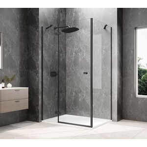 POLYSAN GLOBE BLACK obdélníkový sprchový kout 900x800, čiré sklo, levé GB1090-3215LB obraz