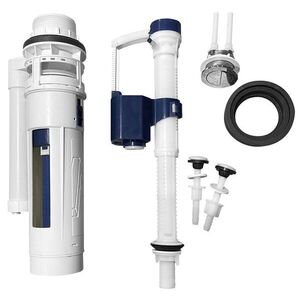 AQUALINE Splachovací souprava s DUAL tlačítkem 49, spodní napouštění 1/2", chrom NDPC104V-1 obraz