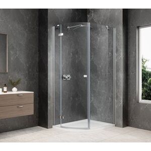 POLYSAN GLOBE CHROME čtvrtkruhový sprchový kout 800x900, čiré sklo, levé GB2890LC obraz
