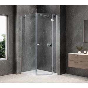 POLYSAN GLOBE CHROME čtvrtkruhový sprchový kout 800x900, čiré sklo, pravé GB2890RC obraz