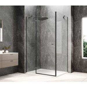 POLYSAN GLOBE GUN METAL obdélníkový sprchový kout 900x800, čiré sklo, levé GB1090-3215LGM obraz