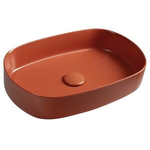ISVEA INFINITY OVAL keramické umyvadlo na desku, 55x36cm, terracotta 10NF65055-2U obraz