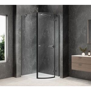 POLYSAN GLOBE GUN METAL čtvrtkruhový sprchový kout 800x900, čiré sklo, pravé GB2890RGM obraz