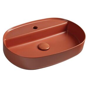 ISVEA INFINITY OVAL keramické umyvadlo na desku, 60x40cm, terracotta 10NF65060-2U obraz