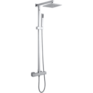 CERANO Sprchový nástěnný sloup Elma termostatická sprchová baterie chrom CER-423607 obraz