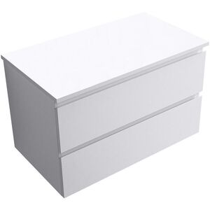 CERANO Koupelnová skříňka Carole bílá matná + deska z lit. mramoru Elanys 12 mm bílá matná 100x49, 2x46 CER-679338 obraz