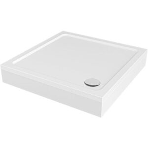 CERANO Sprchová vanička čtvercová Brio SMC/minerální kompozit strukturovaná bílá 70x70x4 + čelní panel + nožičky CER-169715 obraz