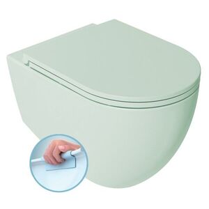 ISVEA INFINITY závěsná WC mísa, Rimless, 36, 5x53cm, zelená mint 10NF02005-2T obraz