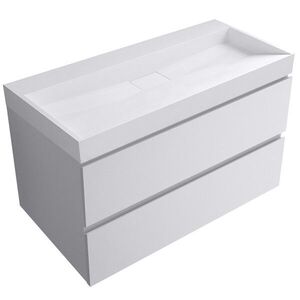 CERANO Koupelnová skříňka Carole bílá matná + umyvadlo z lit. mramoru Vita bílá matná 100x58x46 CER-668989 obraz