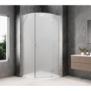 POLYSAN GLOBE CHROME čtvrtkruhový sprchový kout 900x900, matné sklo, pravé GB2690MRC obraz