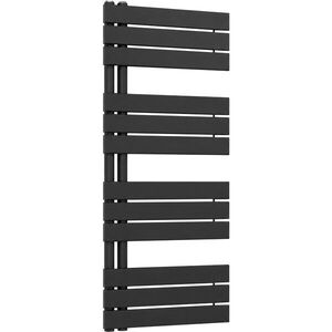 CERANO Koupelnový radiátor Theo L/P asymetrické připojení 50mm 575W černá matná 1200x500 mm CER-429652 obraz