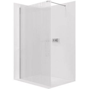 CERANO Sprchová zástěna Walk-in Onyx Cube L/P 8 mm hranatá vzpěra chrom, rýhované sklo 120x200 CER-8050BD582 obraz