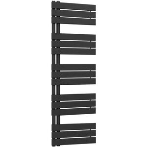 CERANO Koupelnový radiátor Theo L/P asymetrické připojení 50mm 812W černá matná 1600x500 mm CER-429655 obraz