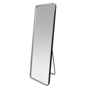 Mereo Zrcadlo hranaté, 50x170 cm, LED osvětlení, závěsné i stojaté, černý rám CN188 obraz