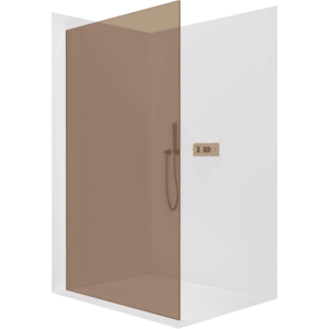CERANO Sprchová zástěna Walk-in Crystal L/P 8 mm bezvzpěrový systém zlatá, bronzové sklo 160x200 CER-690358 obraz