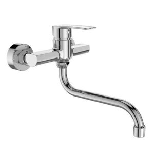 Mereo Dřezová nástěnná baterie, Pego, 150 mm, s ramínkem trubkovým ø 18 mm 200 mm, chrom CB30101P obraz