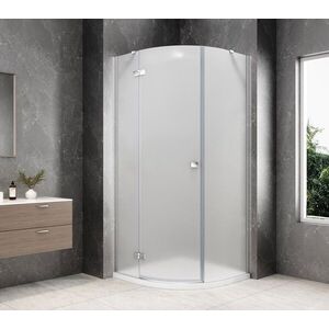 POLYSAN GLOBE CHROME čtvrtkruhový sprchový kout 1000x1000, matné sklo, levé GB2610MLC obraz