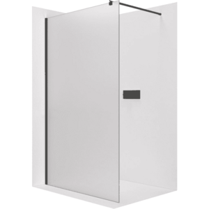 CERANO Sprchová zástěna Walk-in Onyx Round L/P 8 mm kulatá vzpěra černá matná, mléčné sklo 160x200 CER-8050BD286 obraz