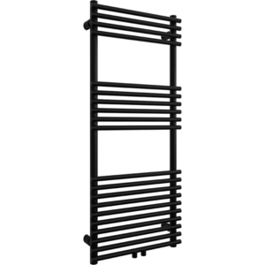 CERANO Koupelnový radiátor Luigi středové připojení 50mm/boční 545W černá matná 1200x500 mm CER-429694 obraz