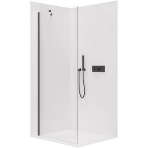 CERANO Sprchová zástěna Walk-in Onyx Y L/P 8 mm černá matná, transparentní sklo 50x200 CER-8050BD1171 obraz