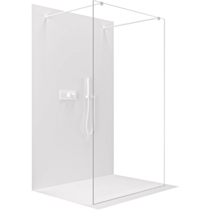 CERANO Sprchová zástěna Walk-in Onyx Duo L/P 8 mm hranatá vzpěra bílá matná, transparentní sklo 50x200 CER-8050BD1811 obraz