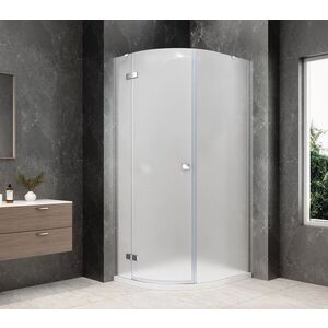 POLYSAN GLOBE CHROME čtvrtkruhový sprchový kout 800x900, matné sklo, levé GB2890MLC obraz