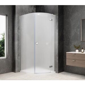 POLYSAN GLOBE CHROME čtvrtkruhový sprchový kout 800x900, matné sklo, pravé GB2890MRC obraz