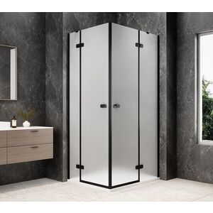 POLYSAN GLOBE BLACK obdélníkový sprchový kout 1000x900, rohový vstup, matné sklo GB5090MB obraz
