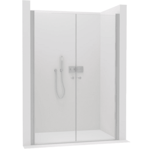 CERANO Sprchové 2-křídlové dveře Antelo L/P 6 mm chrom, transparentní sklo 200x190 CER-440411 obraz